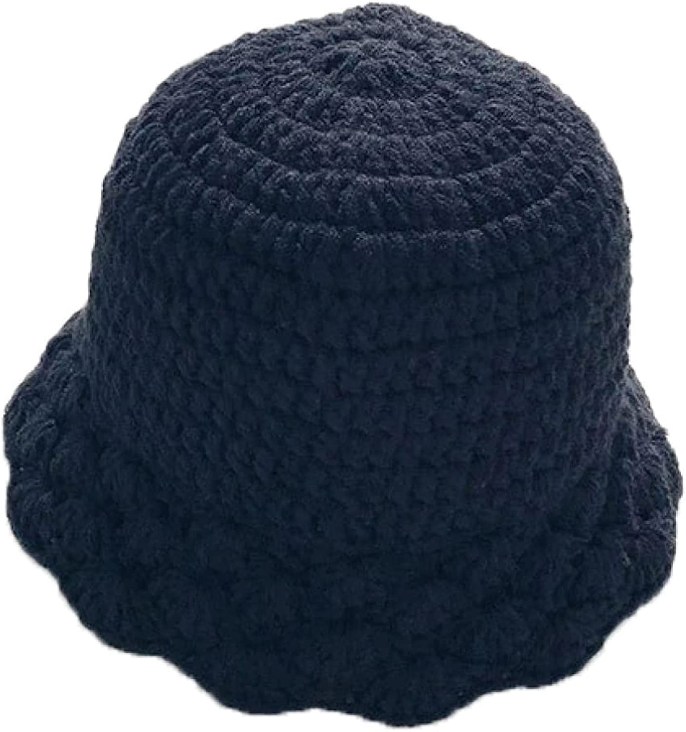 CoCopeaunts Plain Bucket Hat for Women Winter Knitted Unisex Warm Bonnet Cap Trendy Oversized Comfort Ladies Bucket Cap Packable