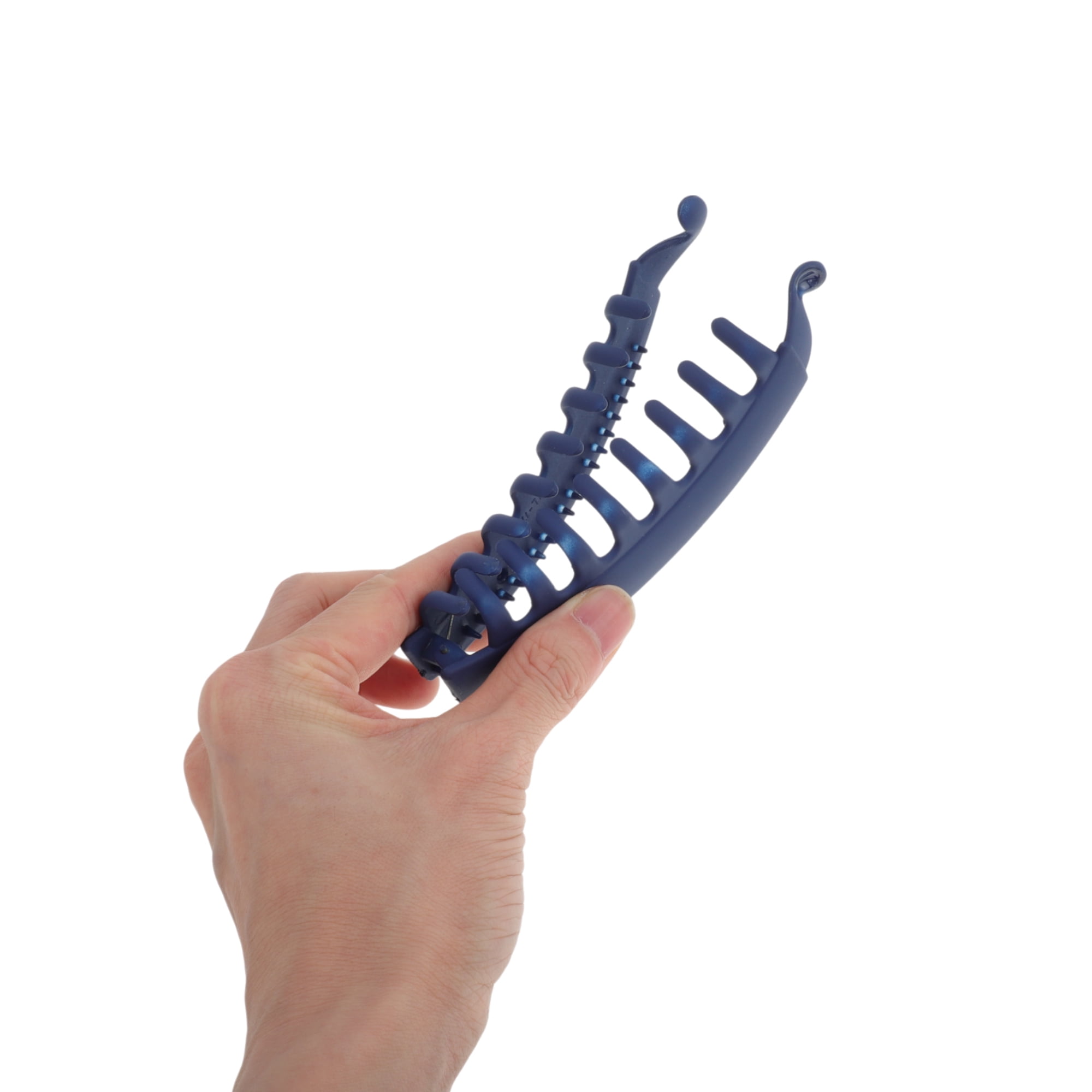 Unique Bargains Home Use Daily Styling Fashion Banana Hair Clips Navy Blue