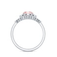 thumbnail image 3 of Rosec Jewels IGI Certified Lab Grown Pink White Diamond Bridal Ring Set - Fancy Pink Color and VS1 Clarity - Pink Diamond Ring With 2 Enhancers, 18K White Gold, US 9.50, 3 of 9