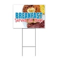 thumbnail image 1 of Breakfast Served All Day (18" x 24") Yard Sign, Includes Metal Step Stake, 1 of 6