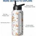 thumbnail image 4 of 32oz Cute Corgi Water Bottle with Handle and Flip Straw, Dog Sports Stainless Steel Insulated Cup, Travel Coffee Mug Tumbler, Birthday Mothers Day Chritmas Gifts for Women Animal Lovers, 4 of 6