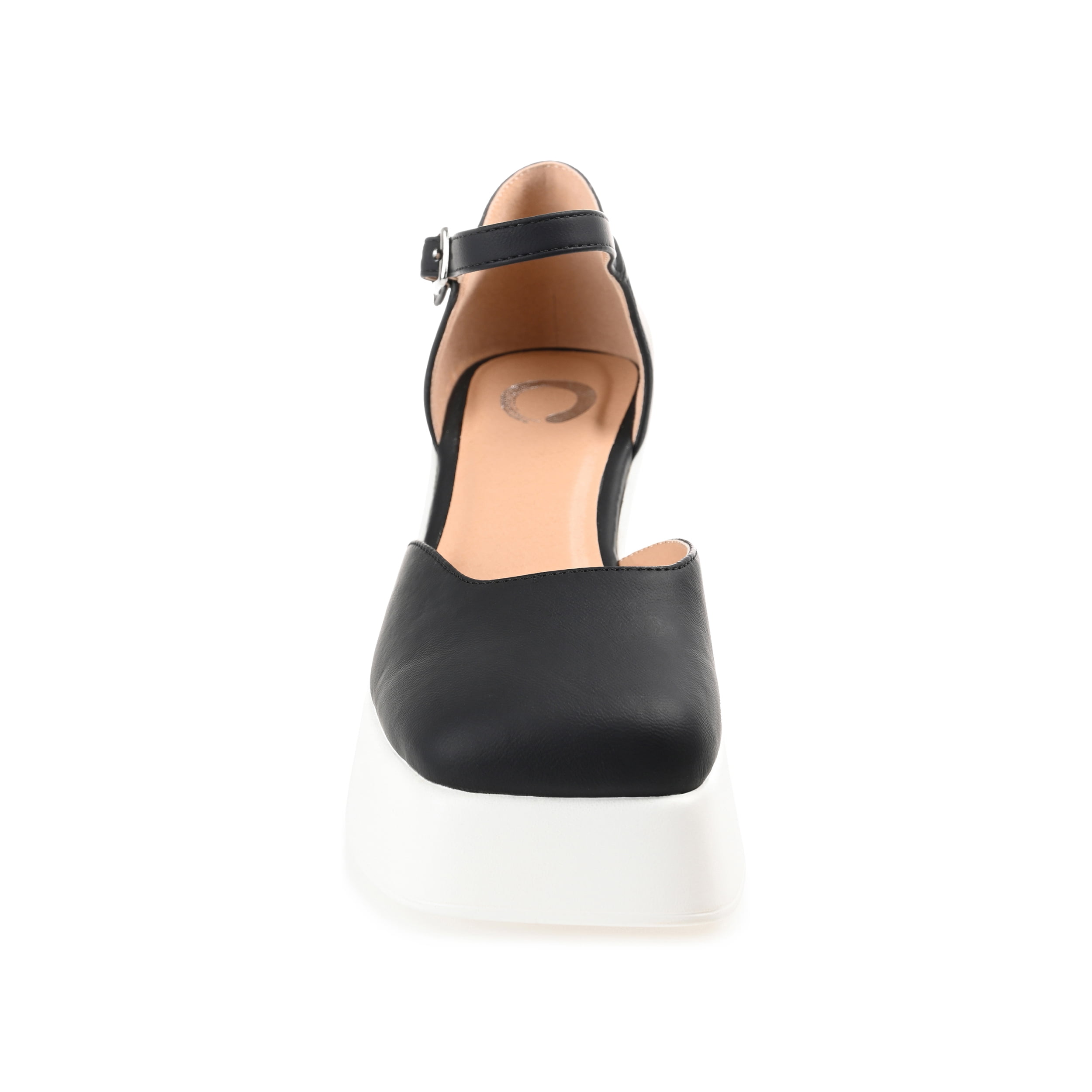 Journee Womens Lizaa Square Toe Ankle Strap Sporty Platform