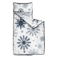thumbnail image 2 of Blue Christmas Snowflake Pattern Toddler Nap Mats for Kids Preschool,50"x20" Sleeping Mat Bag or Kids,Toddler Sleeping Bag,Toddler Nap Mat or Daycare, 2 of 6