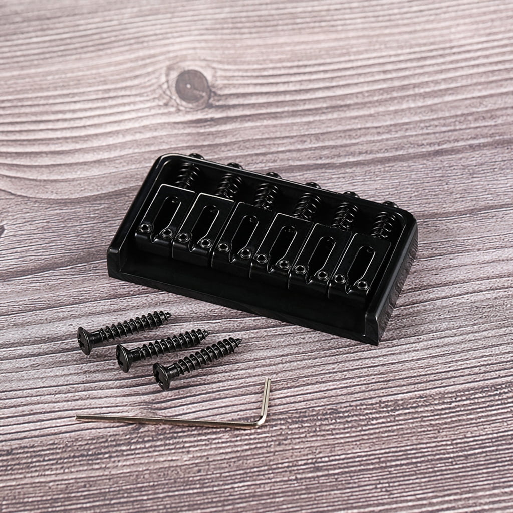CEORPER Solid Metal Electric Guitar Bridge With Heavy Type Saddles Locking Mechanism For Stable Tuning