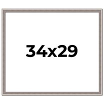 34x29 Frame Grey Real Wood Picture Frame Width 1.25 inches | Interior Frame Depth 0.5 inches | Hans