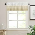 thumbnail image 3 of Hokiten Rod Pocket Curtain Valance, Beige White Stripes Farmhouse Window Valance for Living Room, Bedroom, Kitchen Farmhouse Modern Gradient Lines 60"W x 18"L, 3 of 8