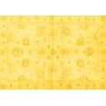 thumbnail image 1 of Ahgly Company Machine Washable Indoor Rectangle Oriental Yellow Traditional Area Rugs, 7' x 10', 1 of 4