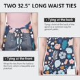 thumbnail image 6 of Pioneer Flower Floral Print Pattern Apron-Garden Aprons for Women with Pockets-Cotton Linen Waterproof Kitchen Cooking Gardening Aprons Adjustable for Kitchen,Cooking,BBQ and Salon 33x27 Inch, 6 of 7