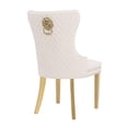 thumbnail image 4 of Simba Gold 2 Piece Dinning Chair Finish with Velvet Fabric in Beige, 4 of 8