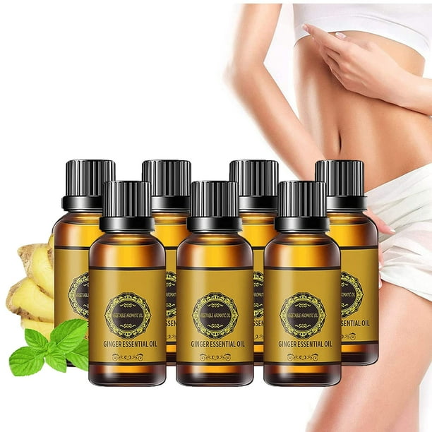 Lymphatic Drainage Ginger Oil, Belly Drainage Ginger Oil, Natural
