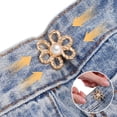 thumbnail image 6 of 8 Pcs Pant Waist Tightener,Adjustable Flower Buttons Pins,Reusable Waist Tightener,Waist Buckle Sets for Loose Jeans,No Sew and No Tools Detachable Decorative Waist Buckles,Jean Buttons Pins, 6 of 6