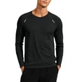 thumbnail image 3 of Asxite Men Plus Size Tops Round Neck Long Sleeve Solid Breathable Fast Dry Sport Shirts, 3 of 7