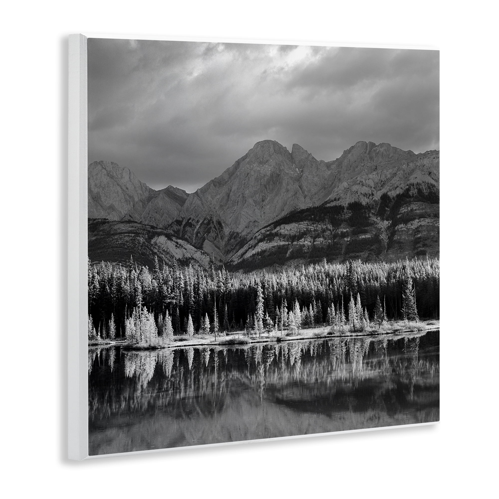 Stupell Industries Two Jack Lake Landscape Landscape & Nature Photography Unframed Art Print Wall Art, 12 x 12
