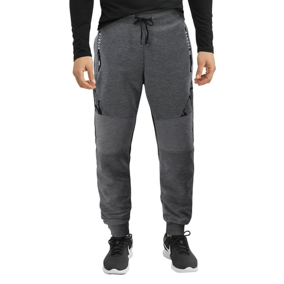 Men's Sports Athletic Moto Quilt Camo Fitness Joggers Gym Drawstring Sweatpants (Charcoal, L)
