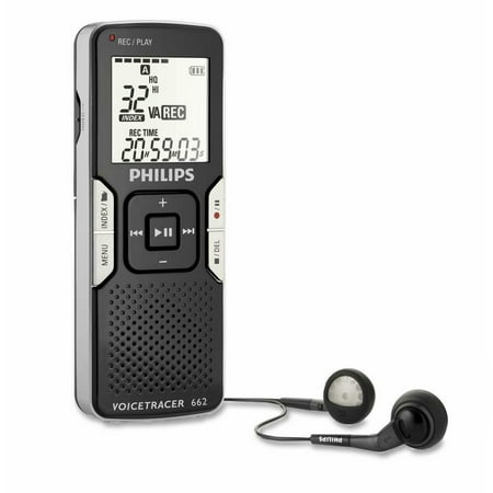 Philips 2GB Digital Voice Recorder, Black, LFH0662