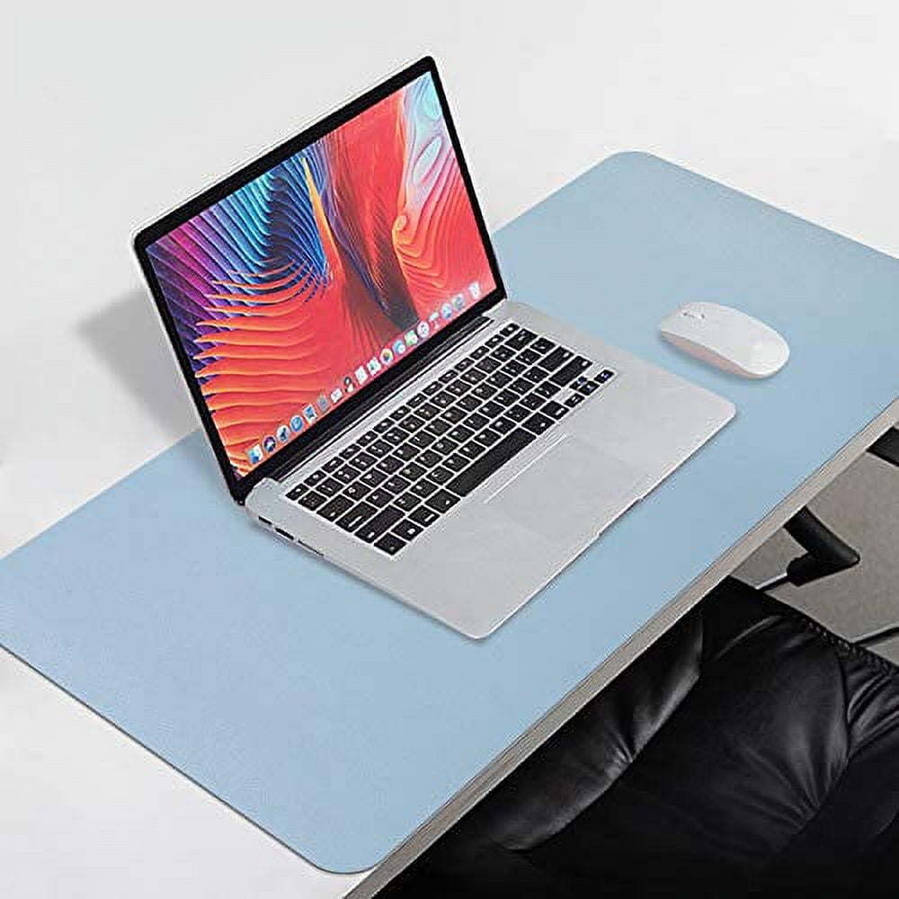 Desk Pad Protector,SEVVA Desk Mat and Mouse Pad,Large Gaming Mouse pad,  31.5 x11.8 PU Leather Waterproof Non Slip Desktop Mat for Office and  Game, (Black ) 