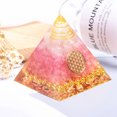 thumbnail image 2 of 5cm Orgonite Pyramid Heal Chakra Pink Crystal Stone Energy Orgone Accumulator (E), 2 of 8