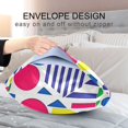 thumbnail image 4 of Yayeee Pillowcase Standard Size Set of 2 Satin Wrinkle Resistant Pillow Case, Red Retro Shapes, 4 of 7