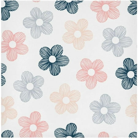 

Bestwell 1 pcs Cute Flower Satin Napkin Square 20 Inches Table Napkins Soft Smooth Decorative Napkins for Wedding Banquet Party Decoration