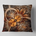 thumbnail image 1 of Dark Orange Fractal Flower - Abstract Throw Pillow - 18x18, 1 of 5