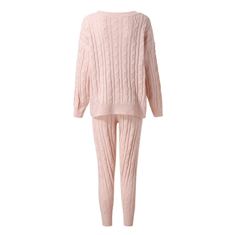 Cream Cable Knit Womens Loungewear Set – Forever Yanè
