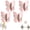 4 Pink, variant on Rotating Butterfly Adhesive Wall Hooks  No Drill 3-Prong Swivel Hangers with 270° Adjustable Wings Strong Stick On Organizer for Inner & Outer Corners Bathroom & Entryway