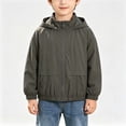 thumbnail image 2 of fatyb Boys Hooded Jackets Girls Lightweight Kids Zip up Casual Long Sleeve Outdoor Coat with Pockets, 2 of 7