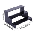 thumbnail image 2 of Black Perfume Display Stand Tiered Countertop Organizer for Vanity Dresser and Closet Cabinet Storage Solution Sleek Acrylic Riser 7x6x4 Inch, 2 of 5