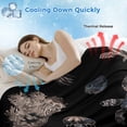 thumbnail image 3 of Black Coastal Cooling Blanket,Lightweight Breathable Summer Throw Blanket with Double Sided Cold Effect,Nautical Summer Beach Sea Turtle Starfish Picnic Blankets Bed Sheet for Hot Sleepers 40"x60", 3 of 8