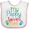 thumbnail image 3 of Inktastic My Pappy Loves Me Boys or Girls Baby Bib, 3 of 4