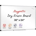 thumbnail image 1 of VUSIGN Magnetic Whiteboard Dry Erase Board, 36 X 24 Inches, Wall Mounted White Board with Pen Tray, Silver Aluminium Frame, 1 of 7