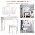 thumbnail image 6 of Infans Vanity Table Set Makeup Dressing Table Kids Girls Stool Mirror, 6 of 7