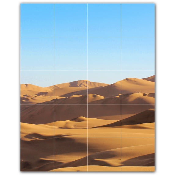 Picture-Tiles.com: Desert Ceramic Tile Wall Mural WAL500492-45M. 24"W x 30"H using (20) 6" x 6" Ceramic Tiles-Satin Finish