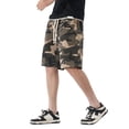thumbnail image 3 of Men's Camo Cargo Shorts 7/8 Length Lightweight Loose Fit with Multiple Pockets for Summer Work Outdoor Hikes Casual Wear Beach Days or Yard Work Khaki XL, 3 of 9