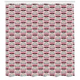 thumbnail image 3 of Floral Shower Curtain, Abstract Flower Petals and Leaves Repeated on Vertical Lines with Symmetrical Order, Fabric Bathroom Set with Hooks, 69W X 84L Inches Extra Long, Multicolor, by Ambesonne, 3 of 3