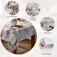 thumbnail image 5 of Christmas Snowman Table Cloth Waterproof Tablecloths, Xmas Tree Snowflake Eucalyptus Wooden Tablecloth Dining Table Cover for Kitchen Party Tabletop Outdoor, Rectangle Tablecloth 54x108 Inch, 5 of 9