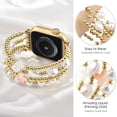 thumbnail image 2 of Pulsera AIRSPO dorada con cuentas, banda elástica para Apple Watch de 40 mm, 2 of 8