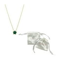 thumbnail image 4 of Adornia Women's Tarnish Resistant 14k Gold Plated Green Clover Necklace, 4 of 4