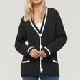 thumbnail image 4 of Timegard Cardigan pour Femmes à Boutons Manches Longues Col en V Ouvert Chandail Automne Décontracté Surdimensionné, 4 of 4