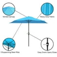 Pure Garden 9ft Half Umbrella for Balcony, Porch, or Deck, Brilliant