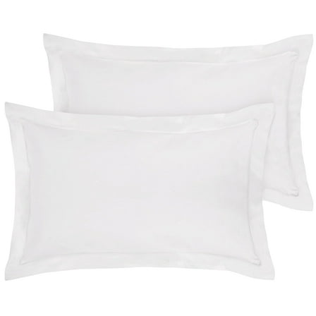 Royale Linens Pillow Shams 2 Pack Euro Size 26x26 Inch - Brushed 1800 Microfiber - Bed Pillow Shams, Wrinkle & Fade Resistant Super Soft and Cozy - Envelope Closure - Oxford Pillowcase (Euro,White)