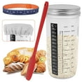 thumbnail image 1 of 6Pcs Sourdough Starter Jar Kit with Scale Thermometer Heat Resistant Sourdough Starter Container with Metal Lid Clear Sourdough Jar Reusable Sourdough Fermentation for Baking(25.7oz), 1 of 8
