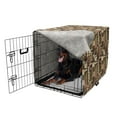 thumbnail image 5 of Music Dog Crate Cover, Creative Graphic of Vintage Musical Instruments Guitar Piano Drums, Easy to Use Pet Kennel Cover Small Dogs Puppies Kittens, 7 Sizes, Taupe Khaki, by Ambesonne, 5 of 6