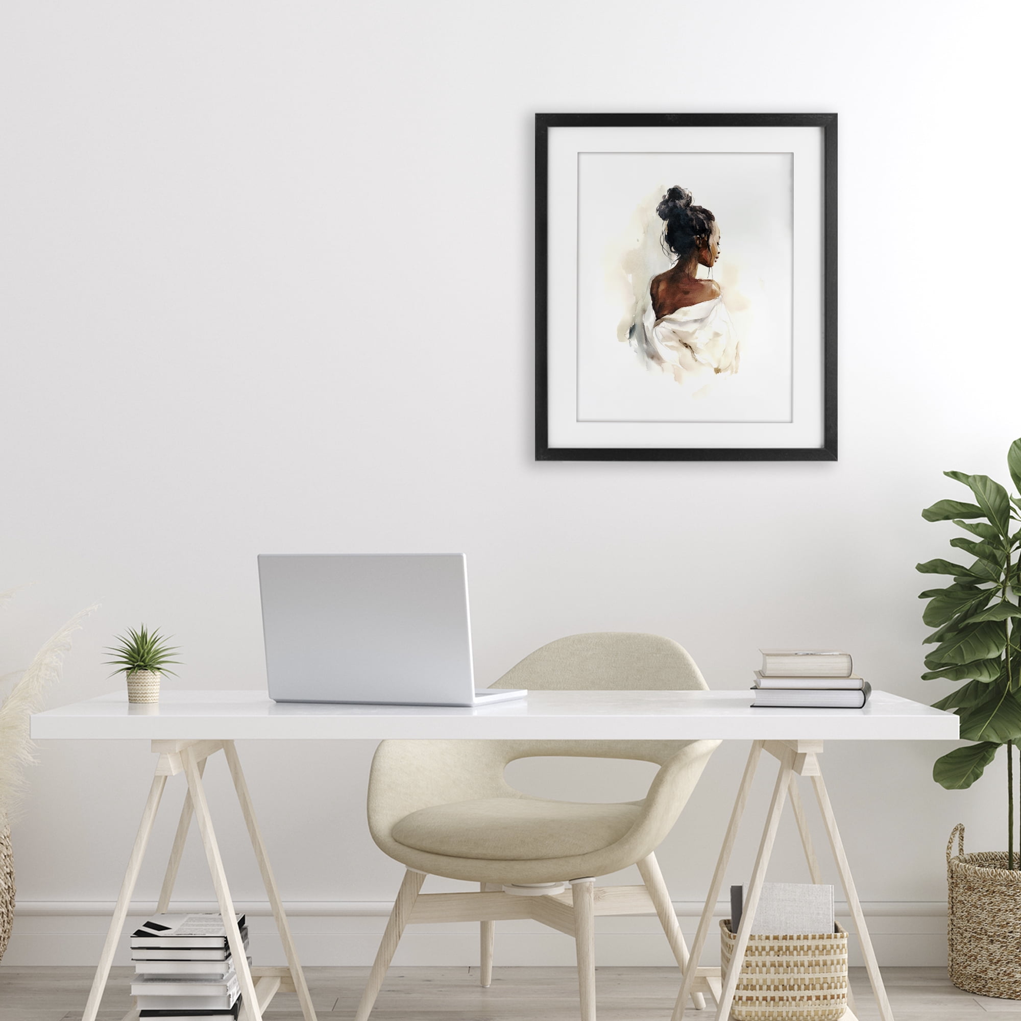 Stupell Industries Chic From Behind Black Framed Print Under Glass, design by Svetlana Aleynikova