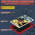 thumbnail image 2 of Dteck for iPad 9/8/7 Generation 10.2 inch 2021 & 2020 and 2019 version ,Heavy Duty Shock Resistant Rugged Protection case,with Kickstand for Kids Boys Childrenipad,Red+Black, 2 of 5