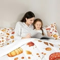 thumbnail image 4 of Manfei Country Pumpkin Mushroom 7-Piece Bedding Comforter Set,Hello Fall King Bedding Sets,Orange Leaves Maples Bed Sheets For Child,Ultra Soft Home Decor, 4 of 8