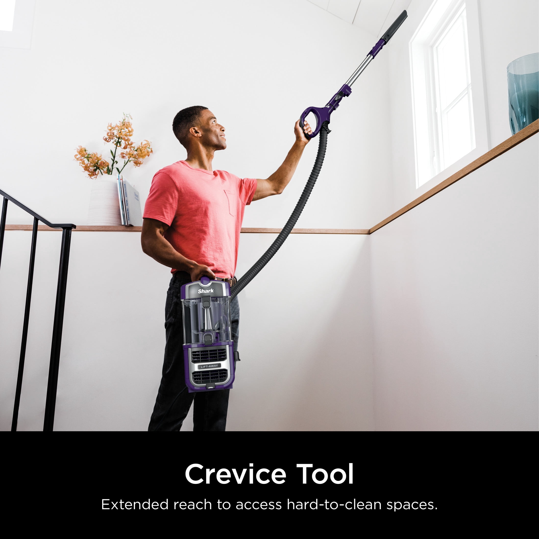 Shark Lift-Away Upright Vacuum, with Powerfins and Self-Cleaning Brushroll, Eggplant ZD201