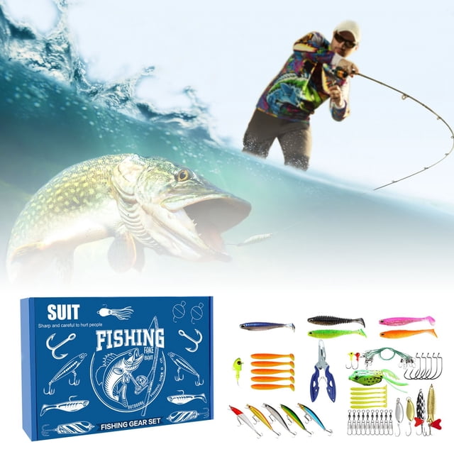 Fishing Tackle Kit Complete Gear Set for Largemouth Smallmouth and Trout Anglers