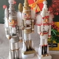 thumbnail image 2 of 16 Inch Wooden Nutcracker Soldier King Figures Christmas Decor for Indoor Tabletop Desktop Holiday Farmhouse Ornaments, 2 of 14