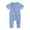 Blue, variant on Icvfdpl Todder Baby Loungewear Bamboo Rompers Solid Color Footless Zipper Short Sleeve Sleeper Jumpsuit Sleepwear Daily Outfit 6-12 Months